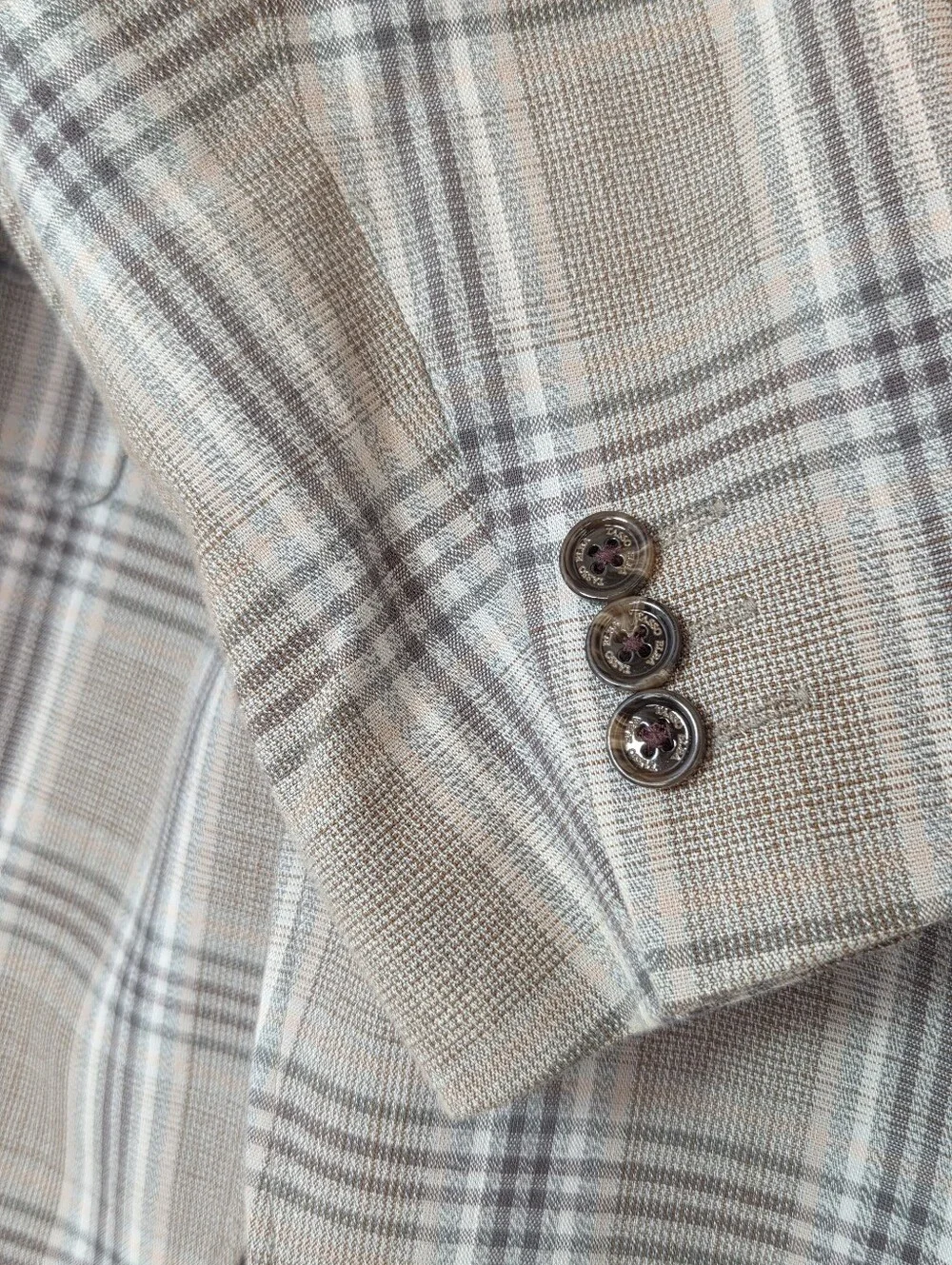 Tasso Elba Men's XL Plaid Cotton Blazer Sport Coat Preppy Ivy Business Casual